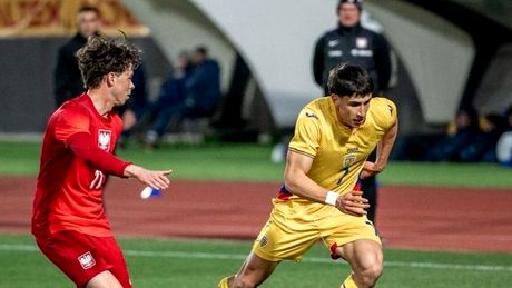 România U20, învinsă la limită de Polonia. Singurul gol al meciului, înscris direct din corner