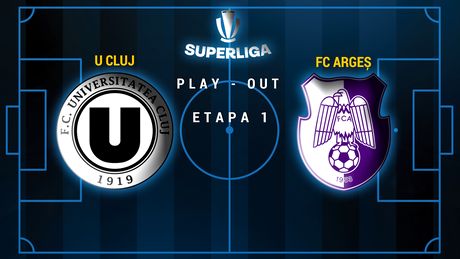 „U” Cluj – FC Argeș 2-0. Debut ratat pentru Bogdan Argeș Vintilă. Clujul luptă pentru primul loc din playout