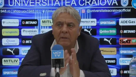 Sorin Cârțu se plânge că arbitrajele nu sunt corecte pentru Craiova: ”Suntem iritaţ. E ceva tendenţios”