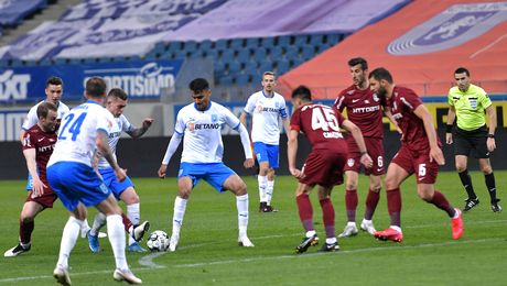 Remiză cu multe ocazii de poartă între Craiova și CFR Cluj! FCSB intră în play-off de pe primul loc