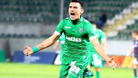 Claudiu Keșeru, gol din propria jumătate a terenului pentru Ludogoreț! Colegii au început să urle după execuția românului