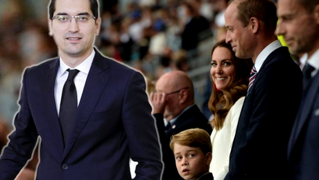 Răzvan Burleanu, lângă prințul William și Kate Middleton în timpul finalei Anglia – Italia de la Euro 2020. Imagini senzaționale de pe Wembley