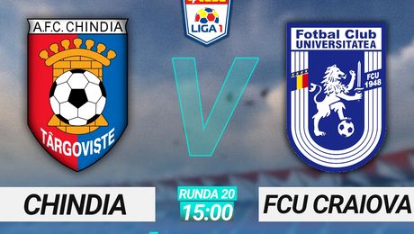 Chindia Târgoviște – FCU Craiova 0-3. Oltenii s-au dezlănțuit la Ploiești și au câștigat primul meci după 6 etape. Se accentuează criza la Chindia
