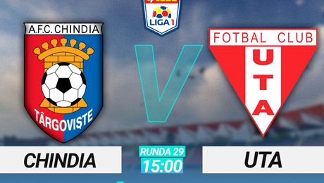 Chindia – UTA Arad 1-0. După ce a ratat două ocazii uriașe, UTA s-a văzut învinsă pe final de meci în urma unui penalty controversat