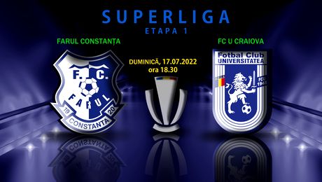 Farul Constanța – FC U Craiova 2-1. Grameni și Artean îi aduc lui Hagi prima victorie, cu două goluri senzaționale. Mariu Croitoru, eliminat la debutul pe banca oltenilor
