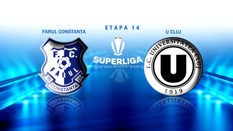 Farul – U Cluj 2-0. Succes lejer al constănţenilor care îşi măresc avansul în fruntea clasamentului din Superligă