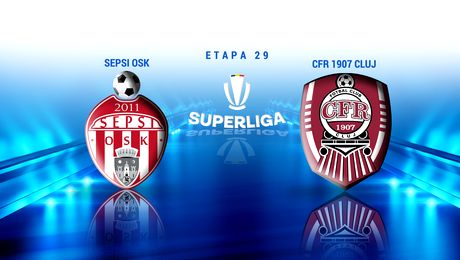 Sepsi – CFR Cluj 2-2. Campioana nu profită nici ea de pașii greșiți ai rivalelor