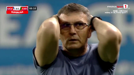 4 dintr-o lovitură: fază mondială în careul Farului. Aioani, offside-ul și bara l-au salvat pe Hagi. Video