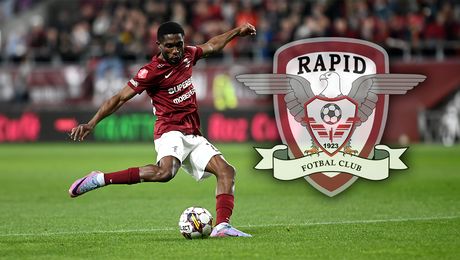 ”FunShow”. Cum a sărbătorit Funsho Bamgboye victoria Rapidului. Ce a făcut în fața galeriei