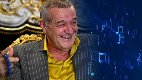 Gigi Becali, cum nu l-ai mai văzut niciodată. Cum a apărut îmbrăcat și ce muzică a cântat în fața jurnaliștilor