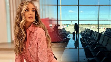Diana Munteanu, sperietură uriașă pe aeroport. S-a urcat de urgență pe scaune, ca să scape de cine i-a apărut în față