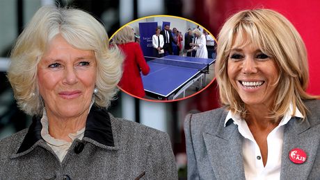 Imagini unice: Camilla, soția Regelui Charles, și Brigitte, soția lui Emmanuel Macron, filmate în timp ce joacă ping-pong. Așa ceva nu s-a mai văzut până acum