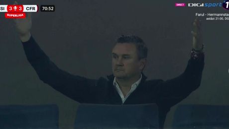 Cristi Balaj, furios în tribune după ce VAR-ul nu a validat golul lui Bîrligea. Cum s-au tras liniile