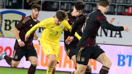 România U20, bătută în minutul 93 de Germania. Puștii lui Curelea au trecut pe lângă un rezultat tare