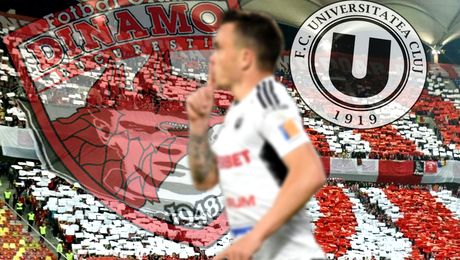 Doi jucători de la U Cluj au fost în peluza lui Dinamo după meciul de ieri. Scenele nevăzute la TV