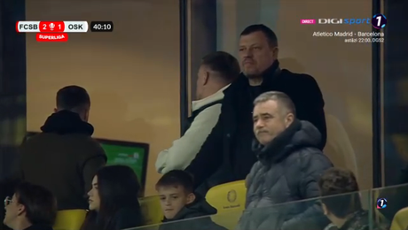 Chipciu s-a abținut cu greu să nu sară la golul lui Băluță! Cum a fost surprins fostul stelist în tribunele Arenei Naționale