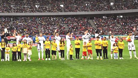 Campionii de la FCSB, prezentați de tot stadionul! Primul moment de sărbătoare pe Arena Națională! Cum au fost primiți jucătorii