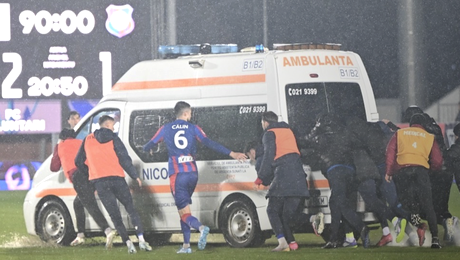 Alexandru Gîţ de la Voluntari s-a accidentat grav în meciul cu FC Bihor! Ambulanța l-a luat de pe gazon