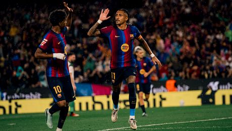 FC Barcelona a câştigat din nou în La Liga. Raphinha a făcut spectacol total şi a marcat toate cele trei goluri ale catalanilor