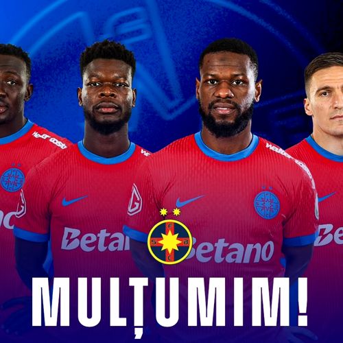 OFICIAL | Patru plecări anunțate de FCSB. Ce jucători nu vor mai îmbrăca tricoul roș-albastru